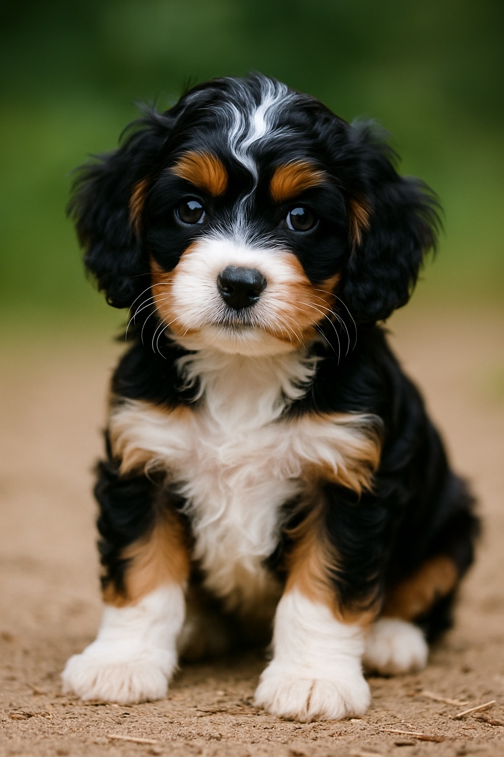 tri colored Cavapoo puppy